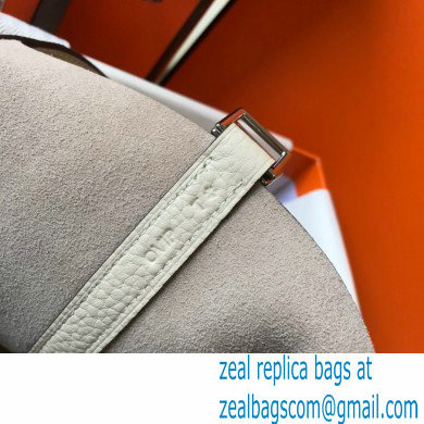 Hermes Picotin Lock 18/22 Bag White with Silver Hardware