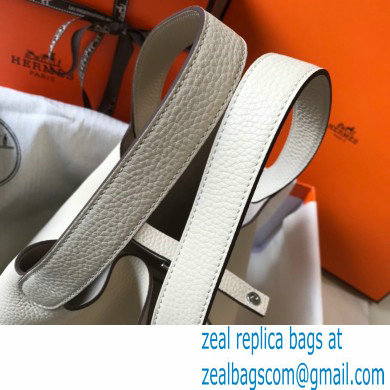 Hermes Picotin Lock 18/22 Bag White with Silver Hardware