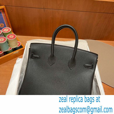 Hermes bicolor Birkin 25cm Bag black/red in Original Togo Leather