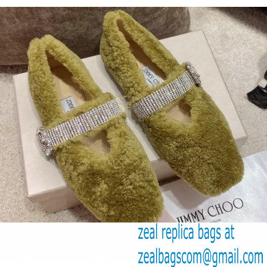 Jimmy Choo KRISTA Faux Fur Flats with Crystal-Embellished Strap 05 2021 - Click Image to Close