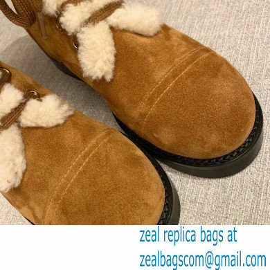 LOUIS VUITTON WONDERLAND SHEARLING BOOTS brown 1A5LNF