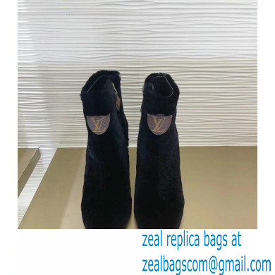 LOUIS VUITTON heel 10cm Silhouette Ankle Boots 1A94RT black