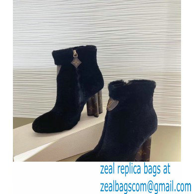 LOUIS VUITTON heel 10cm Silhouette Ankle Boots 1A94RT black