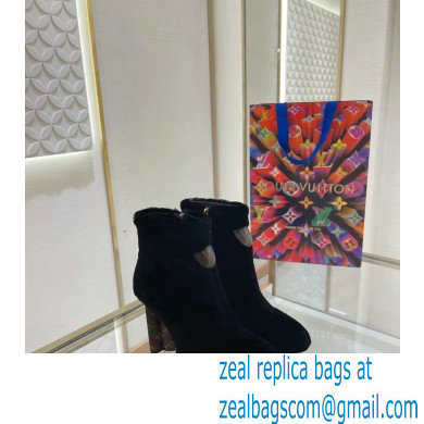 LOUIS VUITTON heel 10cm Silhouette Ankle Boots 1A94RT black