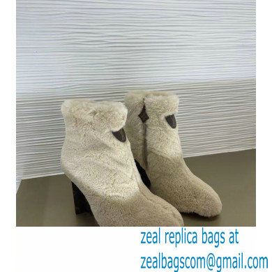 LOUIS VUITTON heel 10cm Silhouette Ankle Boots 1A94RT creamy