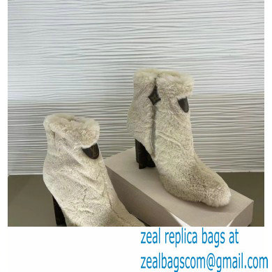 LOUIS VUITTON heel 10cm Silhouette Ankle Boots 1A94RT creamy - Click Image to Close