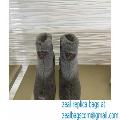 LOUIS VUITTON heel 10cm Silhouette Ankle Boots 1A94RT gray
