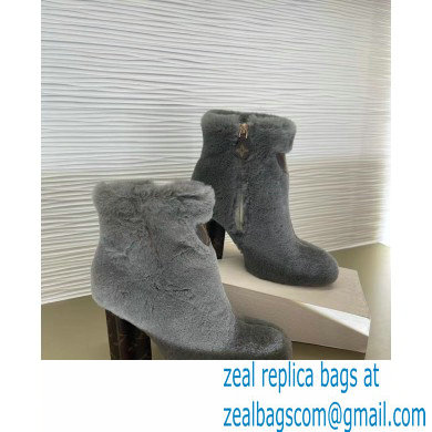 LOUIS VUITTON heel 10cm Silhouette Ankle Boots 1A94RT gray - Click Image to Close