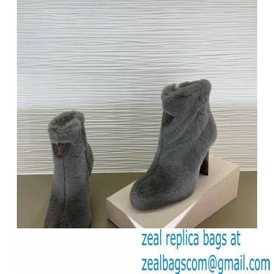 LOUIS VUITTON heel 10cm Silhouette Ankle Boots 1A94RT gray