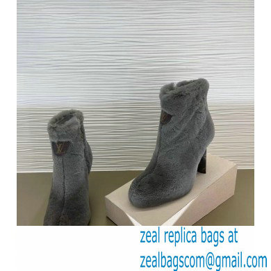 LOUIS VUITTON heel 10cm Silhouette Ankle Boots 1A94RT gray - Click Image to Close