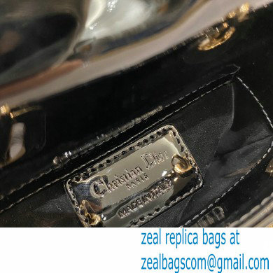 Lady Dior Micro Bag in Patent Cannage Calfskin Black 2021