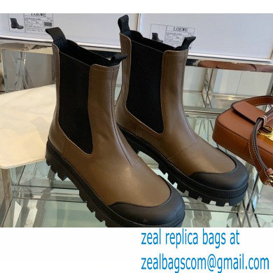 Loewe Chelsea Boots in calfskin Khaki Green 2021 - Click Image to Close