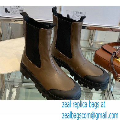 Loewe Chelsea Boots in calfskin Khaki Green 2021