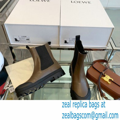Loewe Chelsea Boots in calfskin Khaki Green 2021