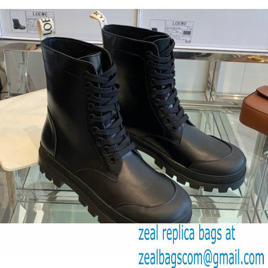 Loewe Combat Boots in calfskin Black 2021