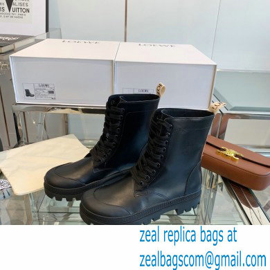 Loewe Combat Boots in calfskin Black 2021