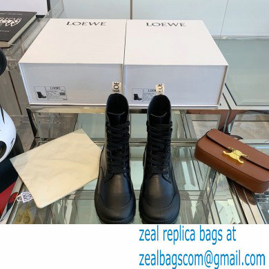 Loewe Combat Boots in calfskin Black 2021