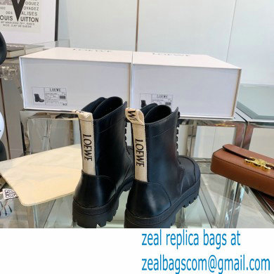 Loewe Combat Boots in calfskin Black 2021