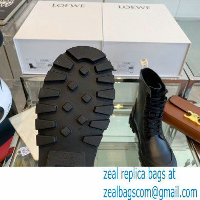 Loewe Combat Boots in calfskin Black 2021