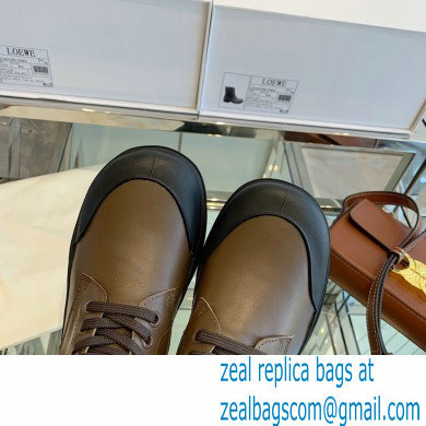 Loewe Combat Boots in calfskin Khaki Green 2021 - Click Image to Close