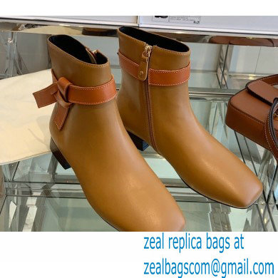 Loewe Gate Ankle Boots in calfskin Tan 2021