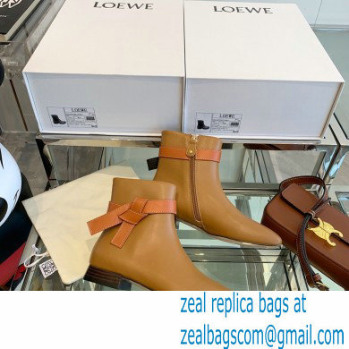 Loewe Gate Ankle Boots in calfskin Tan 2021
