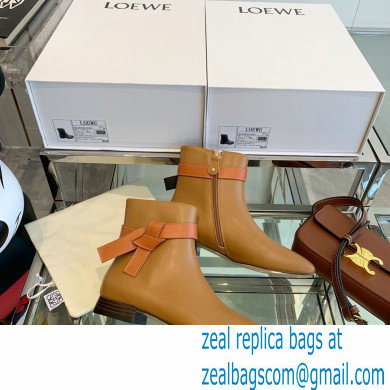 Loewe Gate Ankle Boots in calfskin Tan 2021 - Click Image to Close