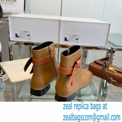 Loewe Gate Ankle Boots in calfskin Tan 2021