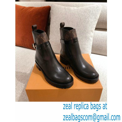 Louis Vuitton Discovery Flat Ankle Boots Black With Strap and Buckle 2021