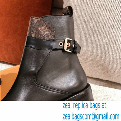 Louis Vuitton Discovery Flat Ankle Boots Black With Strap and Buckle 2021