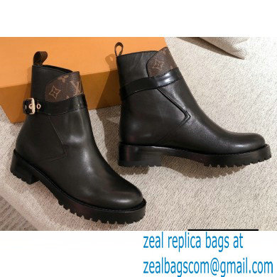 Louis Vuitton Discovery Flat Ankle Boots Black With Strap and Buckle 2021 - Click Image to Close