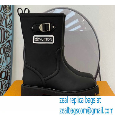 Louis Vuitton Territory Flat Half Boots Buckle and Studs Black 2021 - Click Image to Close