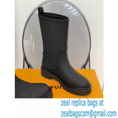 Louis Vuitton Territory Flat Half Boots Buckle and Studs Black 2021 - Click Image to Close