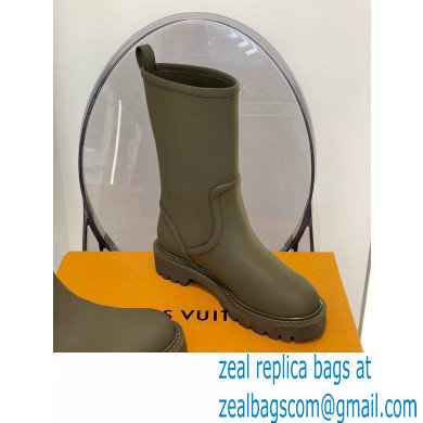 Louis Vuitton Territory Flat Half Boots Buckle and Studs Kaki Green 2021