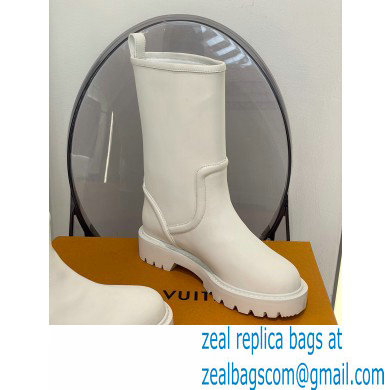 Louis Vuitton Territory Flat Half Boots Buckle and Studs White 2021