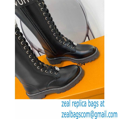 Louis Vuitton Territory Flat High Ranger Boots Adjustable Strap Black 2021 - Click Image to Close