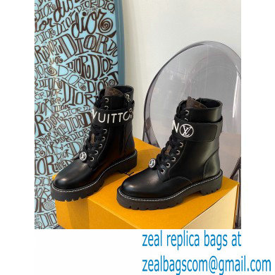 Louis Vuitton Territory Flat Ranger Boots Adjustable Strap Black 2021