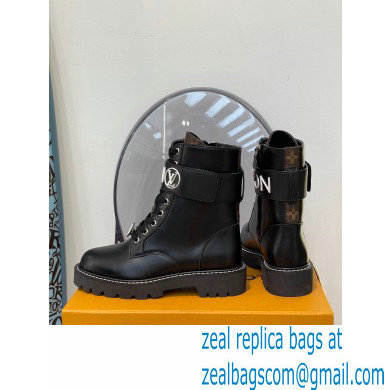 Louis Vuitton Territory Flat Ranger Boots Adjustable Strap Black 2021