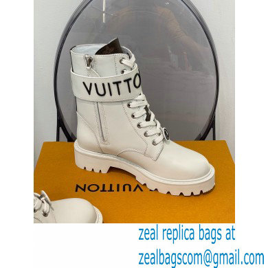 Louis Vuitton Territory Flat Ranger Boots Adjustable Strap White 2021 - Click Image to Close