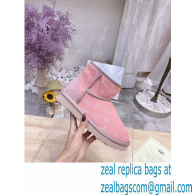 UGG x Louis Vuitton Shearling Lining Ankle Boots Pink 2021 - Click Image to Close