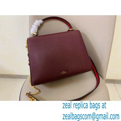 Valentino VSLING Grainy Calfskin Handbag Burgundy 2021