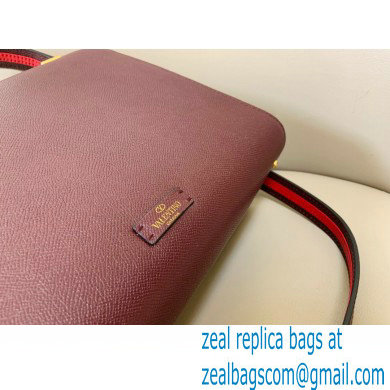 Valentino VSLING Grainy Calfskin Handbag Burgundy 2021