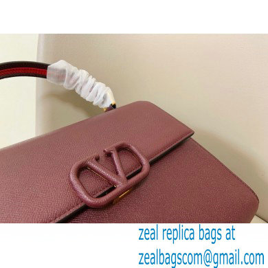 Valentino VSLING Grainy Calfskin Handbag Burgundy 2021