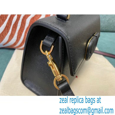 Valentino VSLING Grainy Calfskin Mini Handbag Black 2021