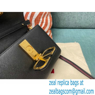 Valentino VSLING Grainy Calfskin Mini Handbag Black 2021