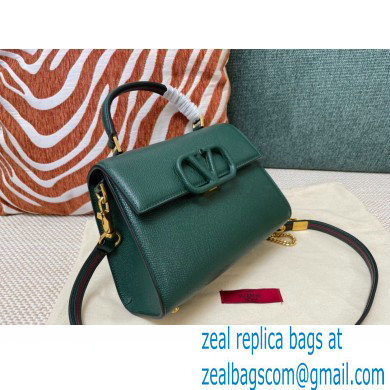 Valentino VSLING Grainy Calfskin Mini Handbag Green 2021