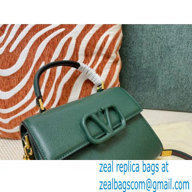 Valentino VSLING Grainy Calfskin Mini Handbag Green 2021