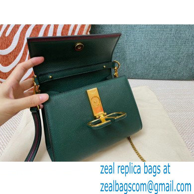 Valentino VSLING Grainy Calfskin Mini Handbag Green 2021