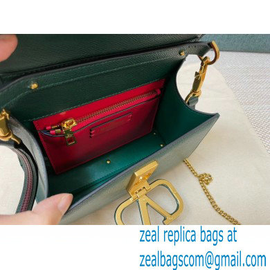 Valentino VSLING Grainy Calfskin Mini Handbag Green 2021