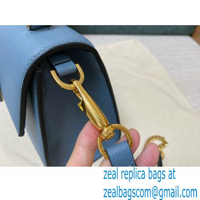 Valentino VSLING Grainy Calfskin Mini Handbag NIAGARA Blue 2021